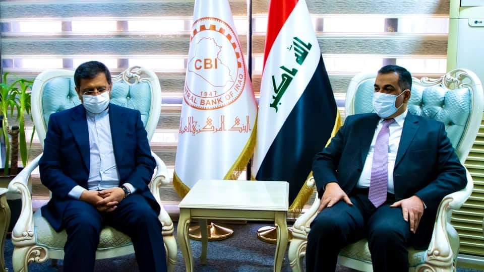 معالي محافظ البنك المركزي العراقي يستقبل نظيره الايراني