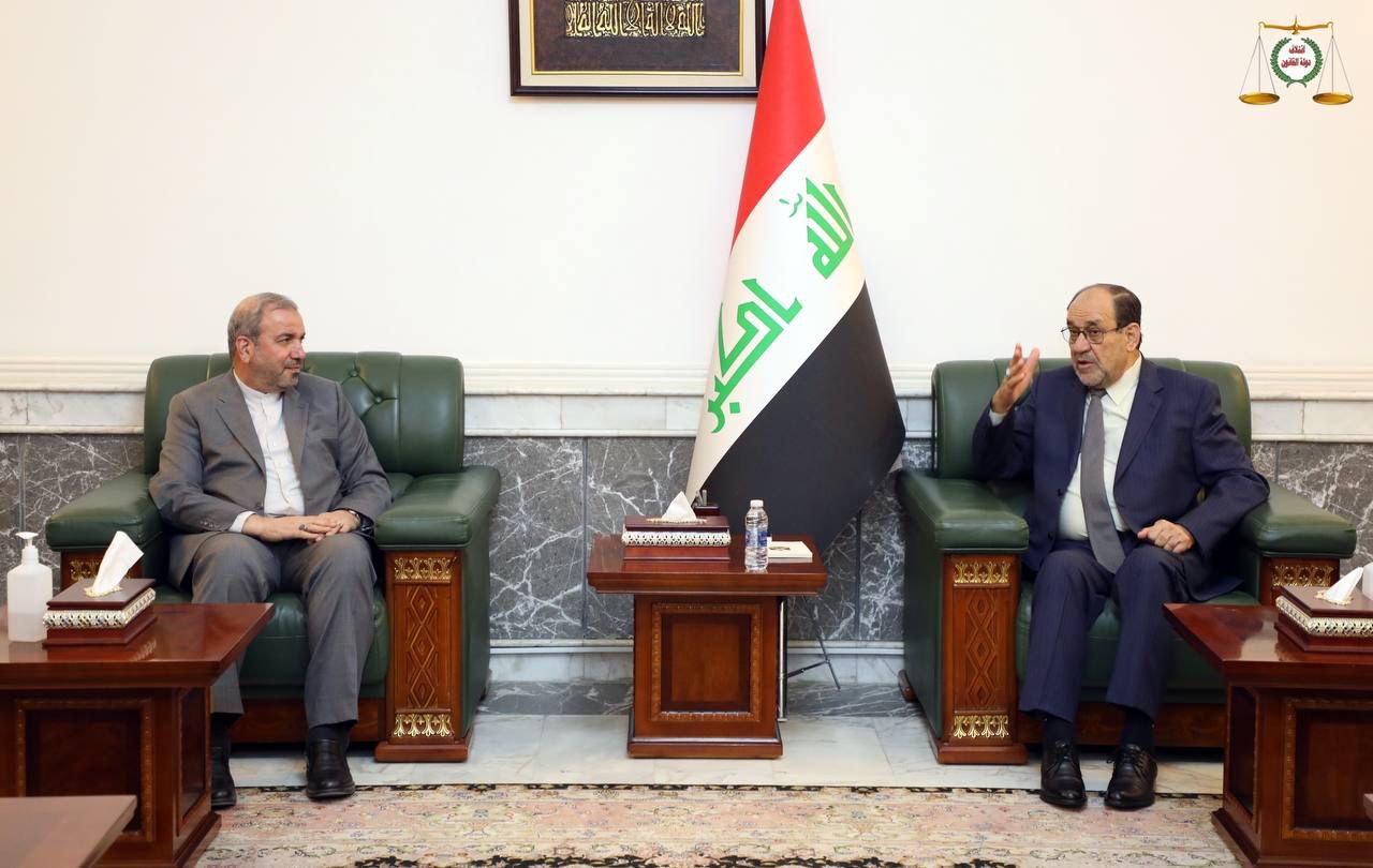 زعيم ائتلاف دولة القانون السيد نوري المالكي يستقبل سفير جمهورية ايران الاسلامية لدى العراق