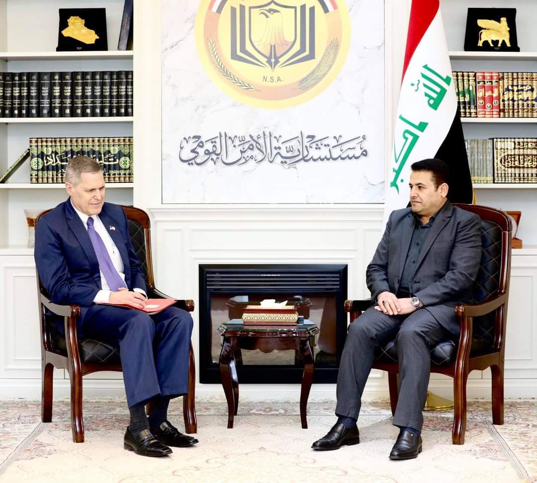 مستشار الأمن القومي السيد قاسم الأعرجي يستقبل السفير الأمريكي في بغداد والوفد المرافق له